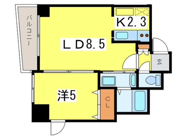 リライエンス円山の物件間取画像